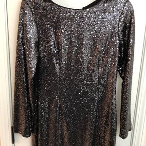 INC Black Sequins Sheath Dress